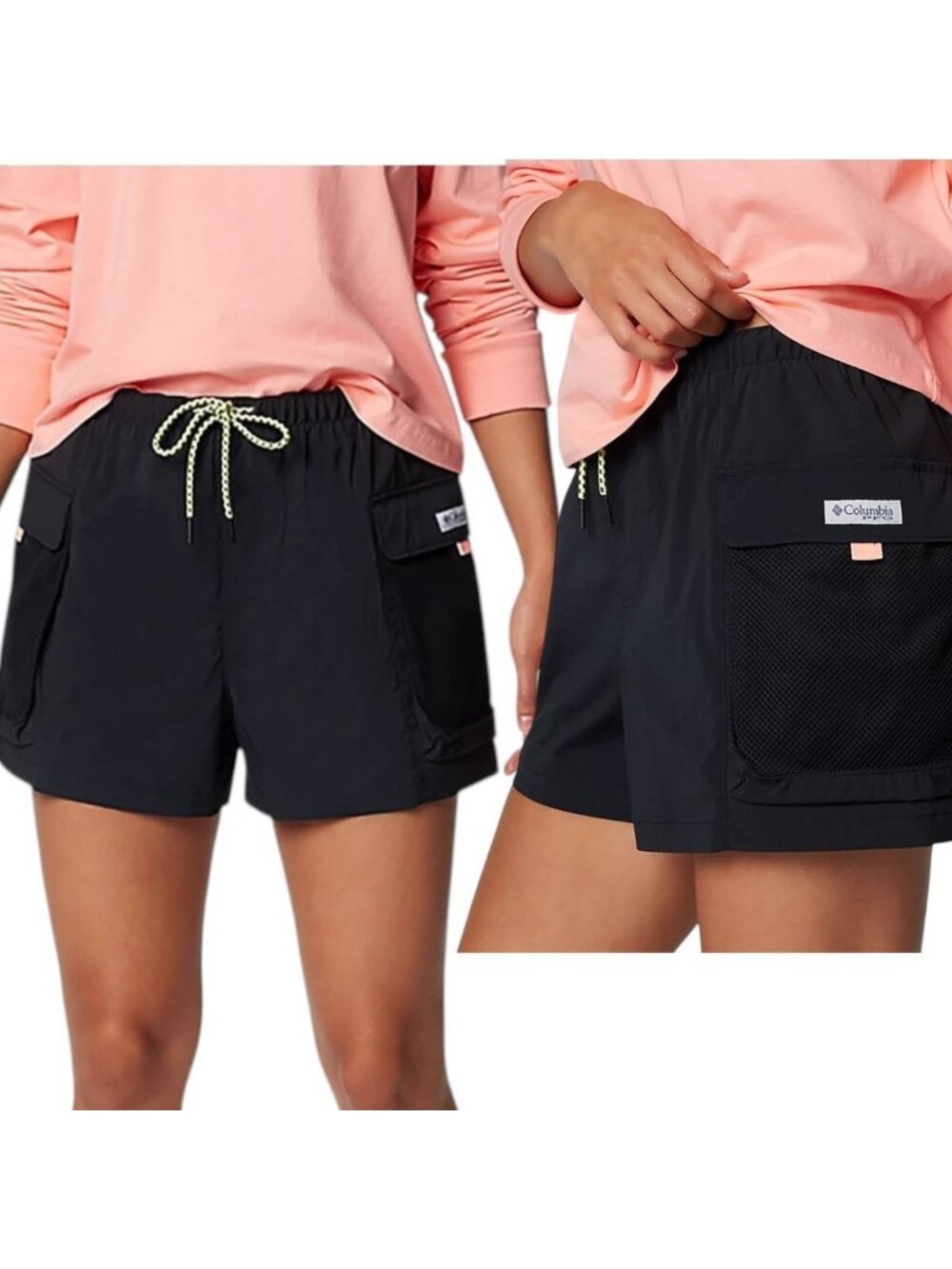 NWT Columbia PFG Open Water Shorts Women L Omni-Shade UPF 50 Fishing Cargo 3”